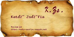 Kató Zsófia névjegykártya