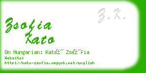 zsofia kato business card